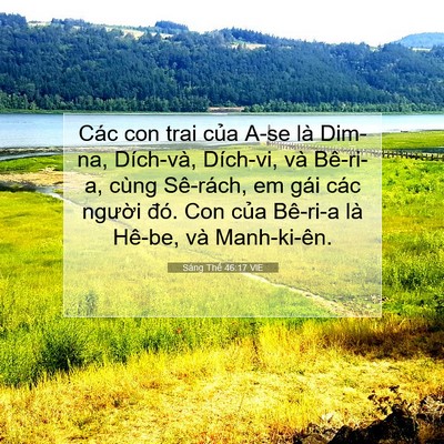 Picture 07 - Sáng Thế 46:17 VIE - Các con trai của A-se là Dim-na, Dích-và, - Bible Verse Picture