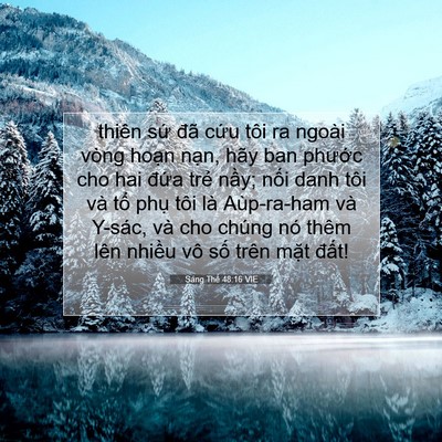 Picture 07 - Sáng Thế 48:16 VIE - thiên sứ đã cứu tôi ra ngoài vòng - Bible Verse Picture