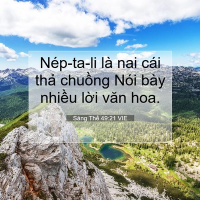 Picture 07 - Sáng Thế 49:21 VIE - Nép-ta-li là nai cái thả chuồng Nói bày - Bible Verse Picture