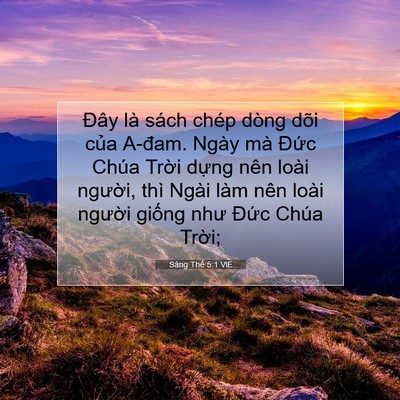 Picture 07 - Sáng Thế 5:1 VIE - Đây là sách chép dòng dõi của A-đam. - Bible Verse Picture