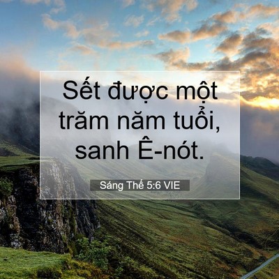 Picture 07 - Sáng Thế 5:6 VIE - Sết được một trăm năm tuổi, sanh - Bible Verse Picture