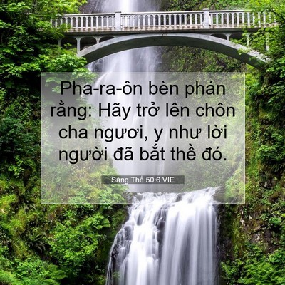 Picture 07 - Sáng Thế 50:6 VIE - Pha-ra-ôn bèn phán rằng: Hãy trở lên - Bible Verse Picture
