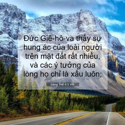 Picture 07 - Sáng Thế 6:5 VIE - Đức Giê-hô-va thấy sự hung ác của - Bible Verse Picture