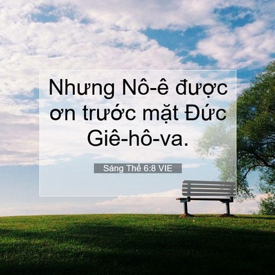 Picture 07 - Sáng Thế 6:8 VIE - Nhưng Nô-ê được ơn trước mặt Đức - Bible Verse Picture