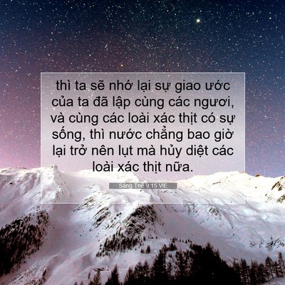 Picture 07 - Sáng Thế 9:15 VIE - thì ta sẽ nhớ lại sự giao ước của - Bible Verse Picture