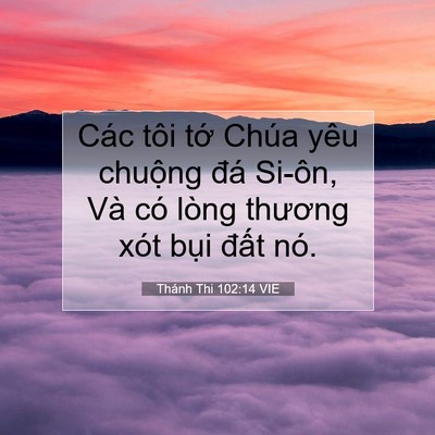 Picture 07 - Thánh Thi 102:14 VIE - Các tôi tớ Chúa yêu chuộng đá Si-ôn, - Bible Verse Picture