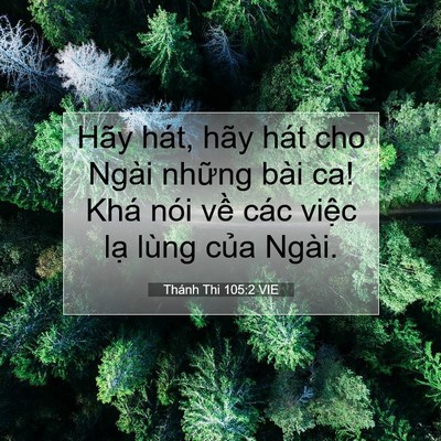 Picture 07 - Thánh Thi 105:2 VIE - Hãy hát, hãy hát cho Ngài những bài ca! - Bible Verse Picture
