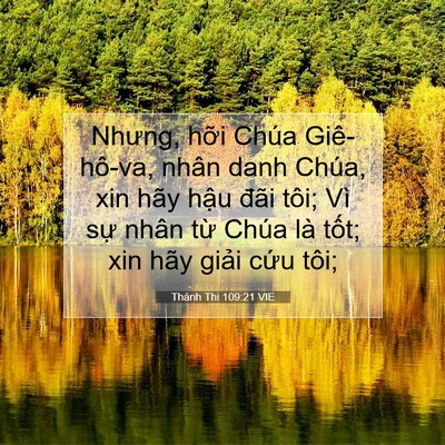 Picture 07 - Thánh Thi 109:21 VIE - Nhưng, hỡi Chúa Giê-hô-va, nhân danh - Bible Verse Picture
