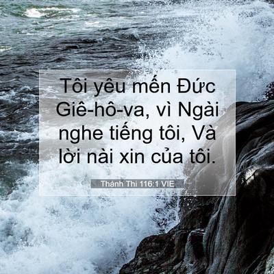 Picture 07 - Thánh Thi 116:1 VIE - Tôi yêu mến Đức Giê-hô-va, vì Ngài - Bible Verse Picture