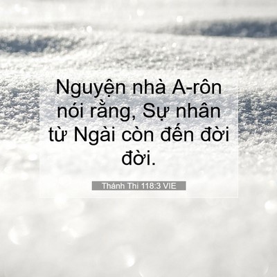 Picture 07 - Thánh Thi 118:3 VIE - Nguyện nhà A-rôn nói rằng, Sự nhân từ - Bible Verse Picture