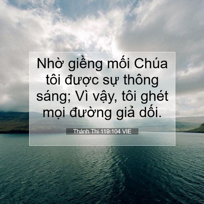 Picture 07 - Thánh Thi 119:104 VIE - Nhờ giềng mối Chúa tôi được sự - Bible Verse Picture