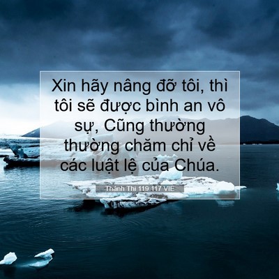 Picture 07 - Thánh Thi 119:117 VIE - Xin hãy nâng đỡ tôi, thì tôi sẽ - Bible Verse Picture