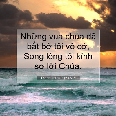 Picture 07 - Thánh Thi 119:161 VIE - Những vua chúa đã bắt bớ tôi vô cớ, - Bible Verse Picture