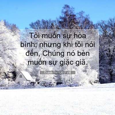 Picture 07 - Thánh Thi 120:7 VIE - Tôi muốn sự hòa bình; nhưng khi tôi nói - Bible Verse Picture