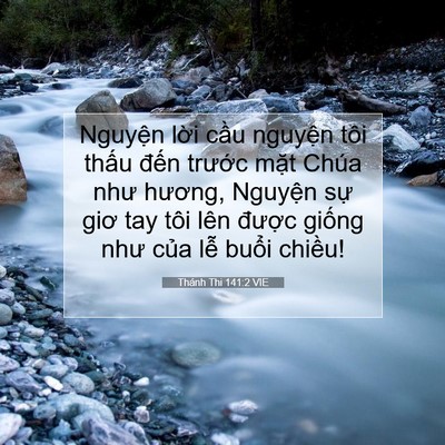 Picture 07 - Thánh Thi 141:2 VIE - Nguyện lời cầu nguyện tôi thấu đến - Bible Verse Picture