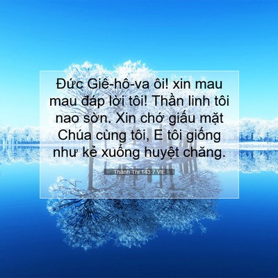 Picture 07 - Thánh Thi 143:7 VIE - Đức Giê-hô-va ôi! xin mau mau đáp lời - Bible Verse Picture