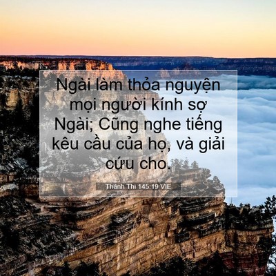 Picture 07 - Thánh Thi 145:19 VIE - Ngài làm thỏa nguyện mọi người kính - Bible Verse Picture