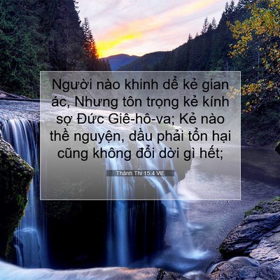 Picture 07 - Thánh Thi 15:4 VIE - Người nào khinh dể kẻ gian ác, Nhưng - Bible Verse Picture