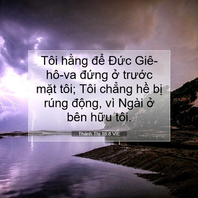 Picture 07 - Thánh Thi 16:8 VIE - Tôi hằng để Đức Giê-hô-va đứng ở - Bible Verse Picture
