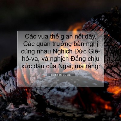 Picture 07 - Thánh Thi 2:2 VIE - Các vua thế gian nổi dậy, Các quan - Bible Verse Picture