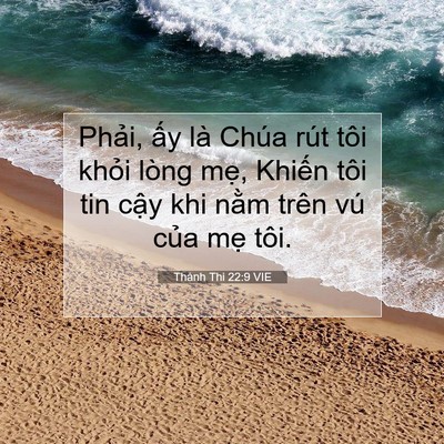 Picture 07 - Thánh Thi 22:9 VIE - Phải, ấy là Chúa rút tôi khỏi lòng - Bible Verse Picture