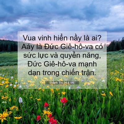 Picture 07 - Thánh Thi 24:8 VIE - Vua vinh hiển nầy là ai? Aáy là Đức - Bible Verse Picture