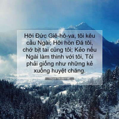 Picture 07 - Thánh Thi 28:1 VIE - Hỡi Đức Giê-hô-va, tôi kêu cầu Ngài; - Bible Verse Picture
