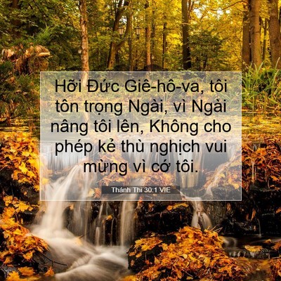 Picture 07 - Thánh Thi 30:1 VIE - Hỡi Đức Giê-hô-va, tôi tôn trọng - Bible Verse Picture