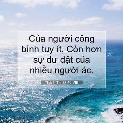 Picture 07 - Thánh Thi 37:16 VIE - Của người công bình tuy ít, Còn hơn - Bible Verse Picture
