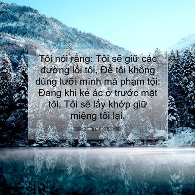 Picture 07 - Thánh Thi 39:1 VIE - Tôi nói rằng: Tôi sẽ giữ các đường - Bible Verse Picture