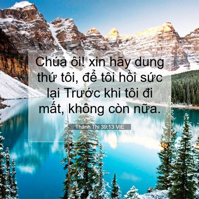 Picture 07 - Thánh Thi 39:13 VIE - Chúa ôi! xin hãy dung thứ tôi, để tôi - Bible Verse Picture