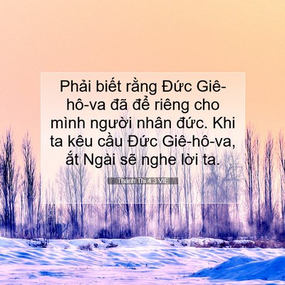 Picture 07 - Thánh Thi 4:3 VIE - Phải biết rằng Đức Giê-hô-va đã - Bible Verse Picture