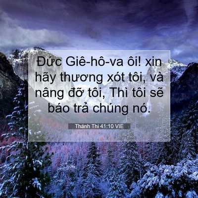 Picture 07 - Thánh Thi 41:10 VIE - Đức Giê-hô-va ôi! xin hãy thương xót - Bible Verse Picture