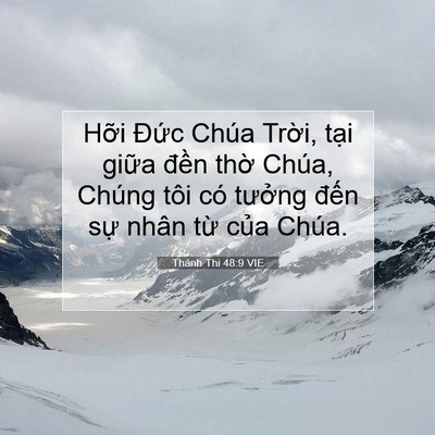 Picture 07 - Thánh Thi 48:9 VIE - Hỡi Đức Chúa Trời, tại giữa đền - Bible Verse Picture