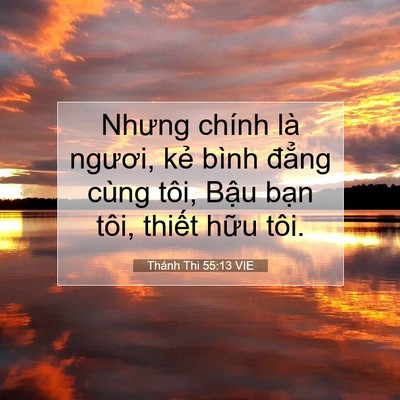 Picture 07 - Thánh Thi 55:13 VIE - Nhưng chính là ngươi, kẻ bình đẳng - Bible Verse Picture