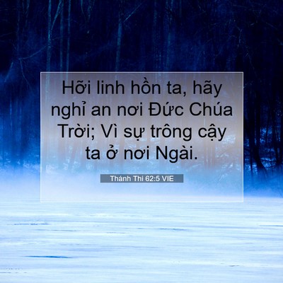 Picture 07 - Thánh Thi 62:5 VIE - Hỡi linh hồn ta, hãy nghỉ an nơi Đức - Bible Verse Picture