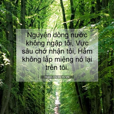 Picture 07 - Thánh Thi 69:15 VIE - Nguyện dòng nước không ngập tôi, Vực - Bible Verse Picture