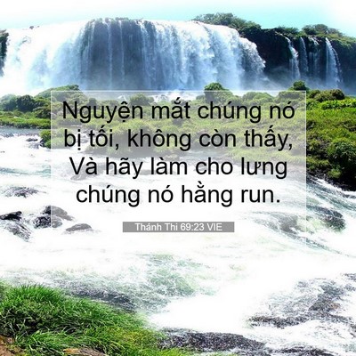 Picture 07 - Thánh Thi 69:23 VIE - Nguyện mắt chúng nó bị tối, không còn - Bible Verse Picture