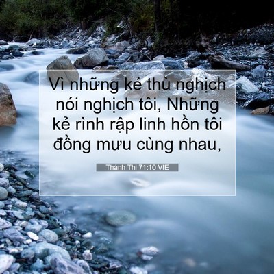 Picture 07 - Thánh Thi 71:10 VIE - Vì những kẻ thù nghịch nói nghịch - Bible Verse Picture