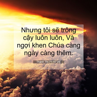 Picture 07 - Thánh Thi 71:14 VIE - Nhưng tôi sẽ trông cậy luôn luôn, Và - Bible Verse Picture