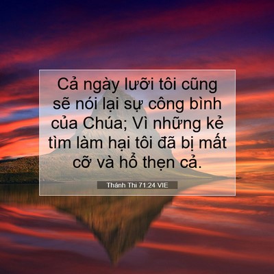 Picture 07 - Thánh Thi 71:24 VIE - Cả ngày lưỡi tôi cũng sẽ nói lại - Bible Verse Picture