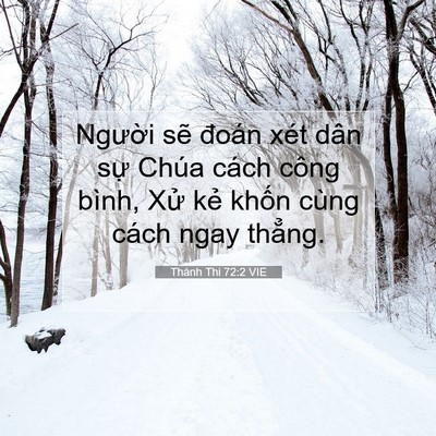 Picture 07 - Thánh Thi 72:2 VIE - Người sẽ đoán xét dân sự Chúa cách - Bible Verse Picture