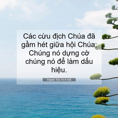 Picture 07 - Thánh Thi 74:4 VIE - Các cừu địch Chúa đã gầm hét giữa - Bible Verse Picture