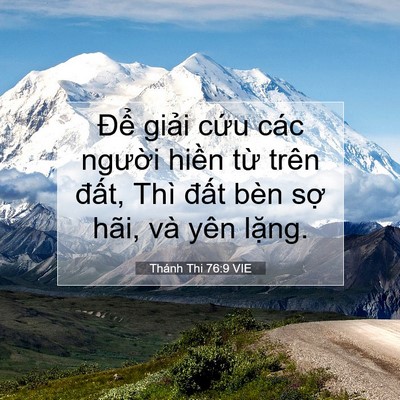 Picture 07 - Thánh Thi 76:9 VIE - Để giải cứu các người hiền từ - Bible Verse Picture