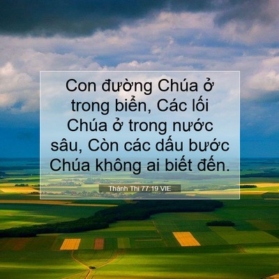 Picture 07 - Thánh Thi 77:19 VIE - Con đường Chúa ở trong biển, Các lối - Bible Verse Picture