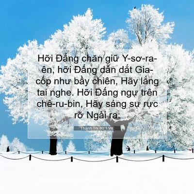 Picture 07 - Thánh Thi 80:1 VIE - Hỡi Đấng chăn giữ Y-sơ-ra-ên, hỡi - Bible Verse Picture