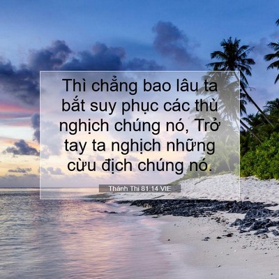 Picture 07 - Thánh Thi 81:14 VIE - Thì chẳng bao lâu ta bắt suy phục các - Bible Verse Picture