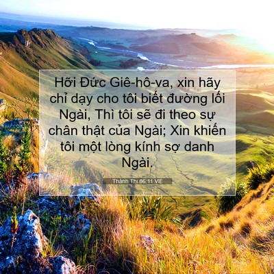 Picture 07 - Thánh Thi 86:11 VIE - Hỡi Đức Giê-hô-va, xin hãy chỉ dạy - Bible Verse Picture