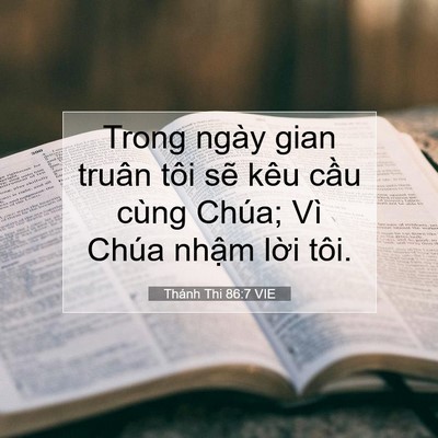 Picture 07 - Thánh Thi 86:7 VIE - Trong ngày gian truân tôi sẽ kêu cầu - Bible Verse Picture