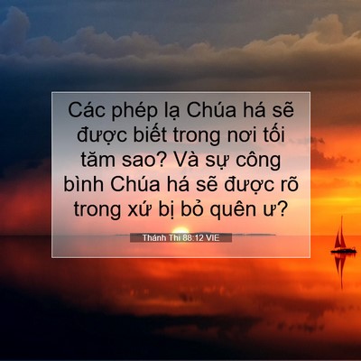 Picture 07 - Thánh Thi 88:12 VIE - Các phép lạ Chúa há sẽ được biết - Bible Verse Picture